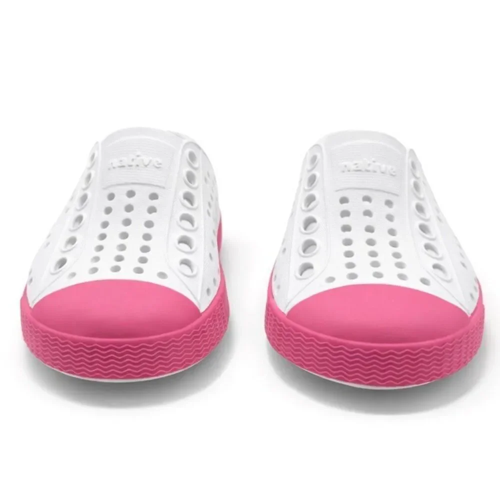 Native Jefferson Toddler Slip-On Water Shoes Shell White/Dazzle Pink C4 Lightwei